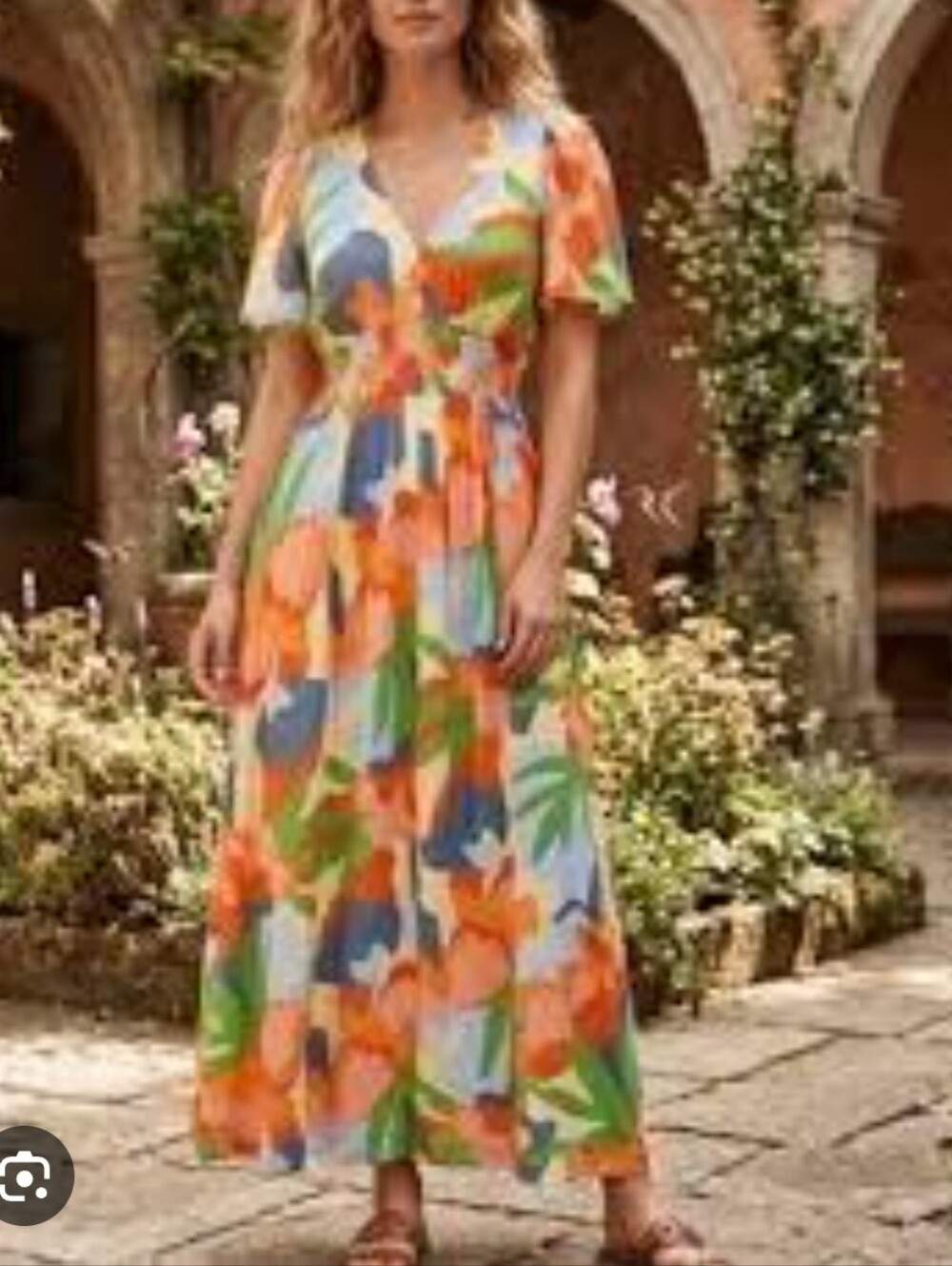 Anthropolgie Abel The Labe Floral V-Neck Maxi Dress